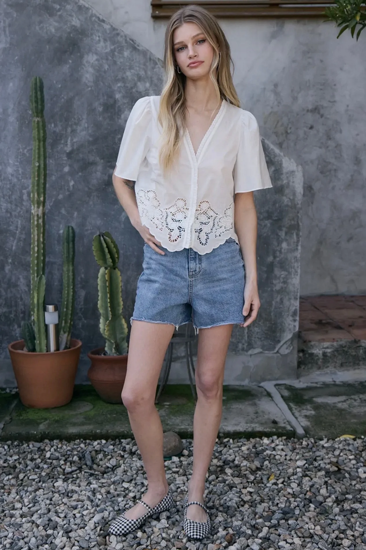 Lace + Embroidery Top - Image 2