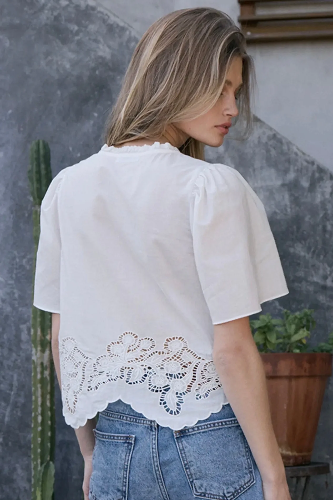 Lace + Embroidery Top - Image 5
