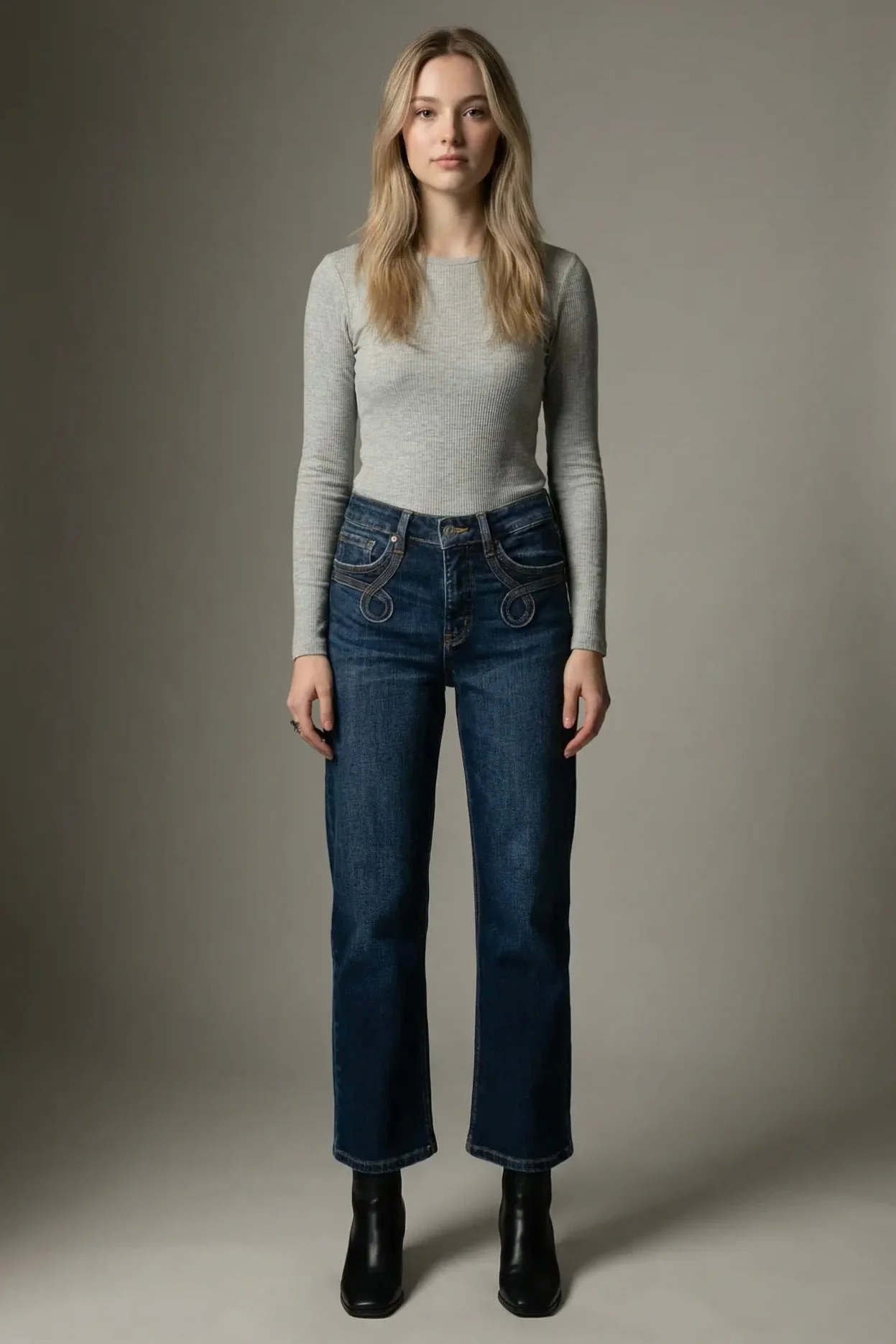 Western Detail Jeans - Image 2
