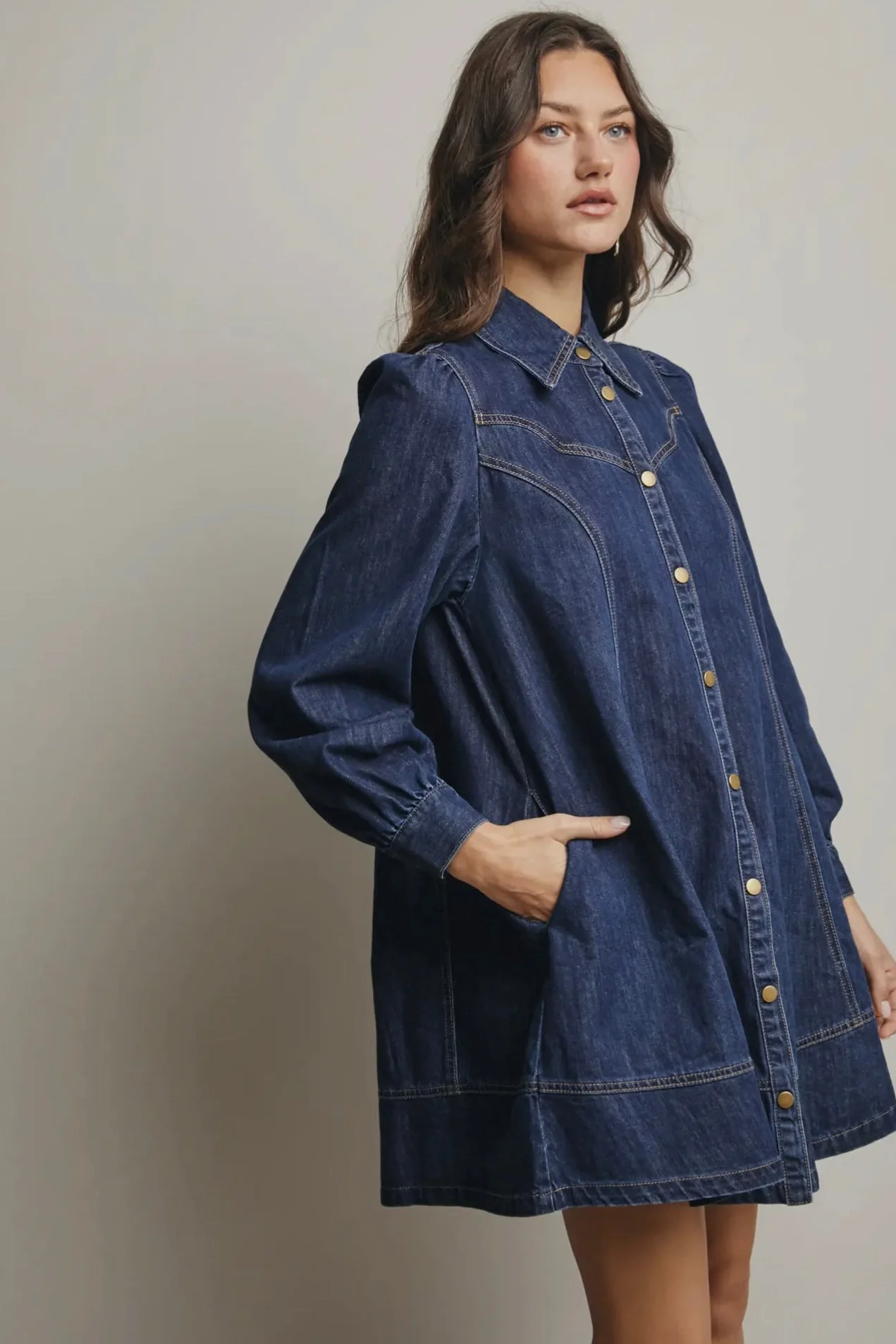 Western Style Denim Dress - Image 2